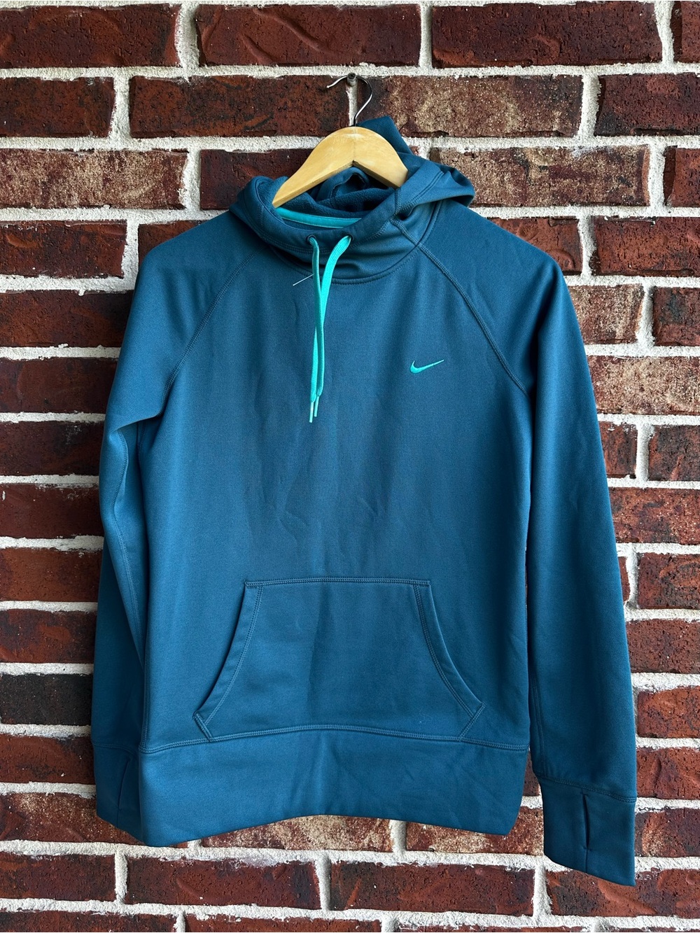 Women’s Nike Teal Hoodie with Contrast Drawstrings